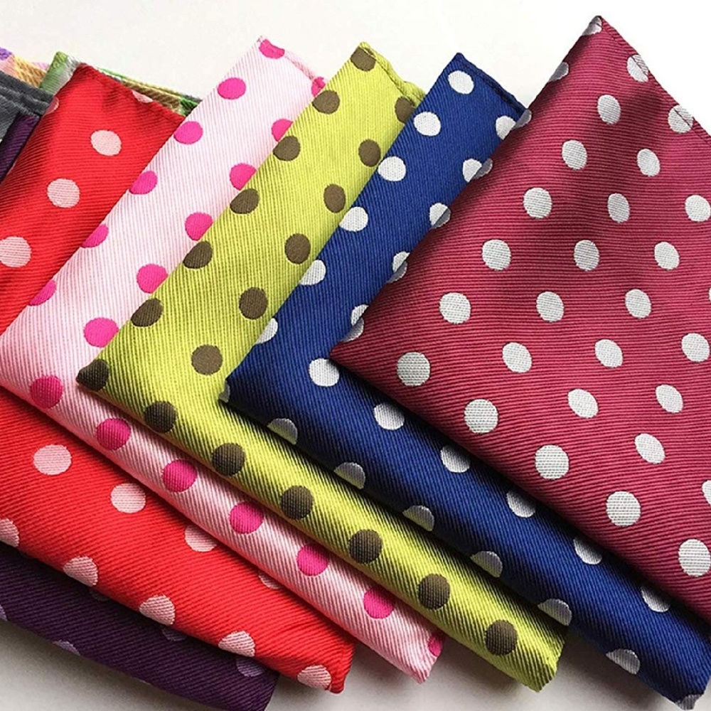 Mens 11pc Polka Dot Pocket Square Handkerchief - Picture 4 of 7